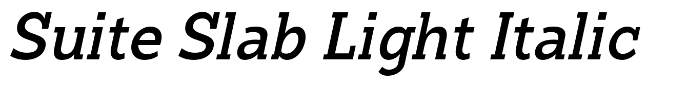Suite Slab Light Italic